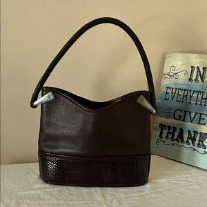BRIGHTON Brown Leather Hand Bag